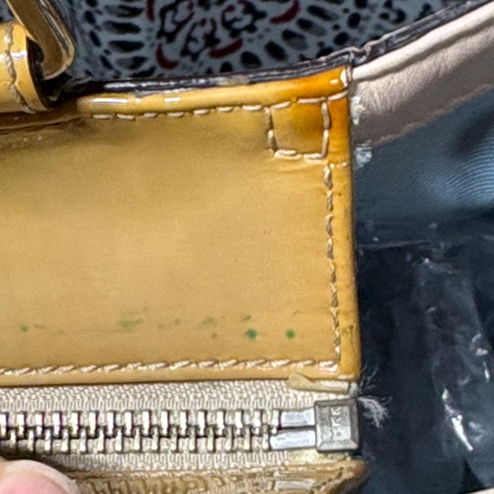 Coach Hampton Gallery Mustard Yellow Embossed Patent Leather Tote F14414 - Picture 8 of 15
